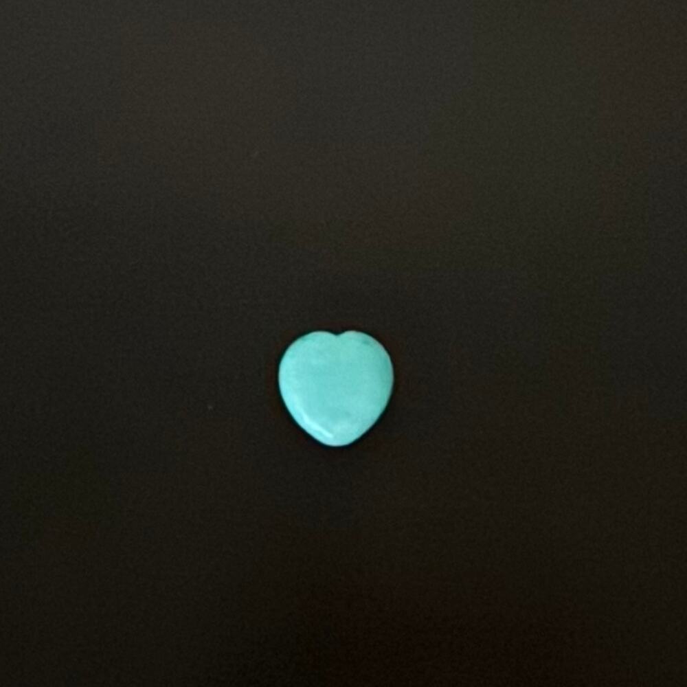 Natural Amazonite 1.5" Carved Crystal Pocket Heart Palm Stone